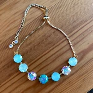 Aqua Aurora Borealis Crystal Bracelet